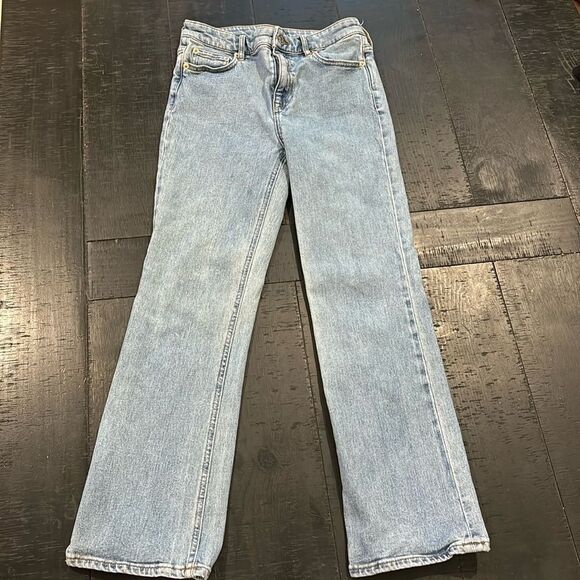 Club Monaco Denim The Kick Crop Light Wash Jeans 24​​​​​​​​​​​​​ - Picture 1 of 8